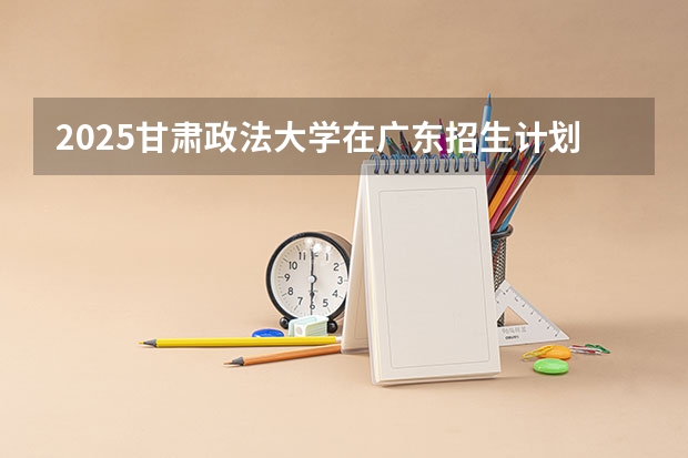 2025甘肃政法大学在广东招生计划 招生人数预测
