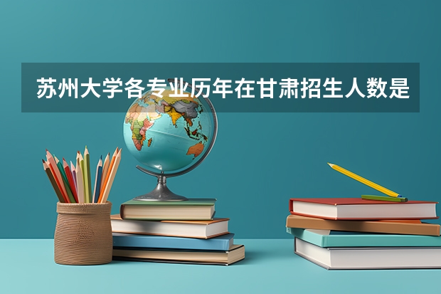 苏州大学各专业历年在甘肃招生人数是多少
