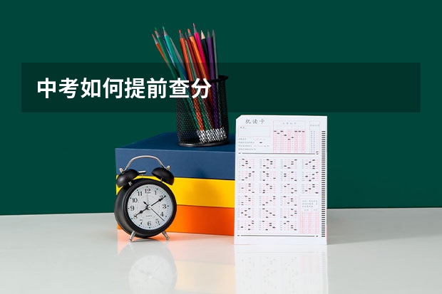 中考如何提前查分