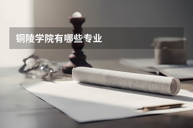 铜陵学院有哪些专业