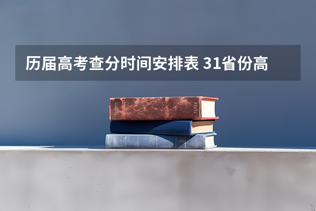 历届高考查分时间安排表 31省份高考查分时间公布