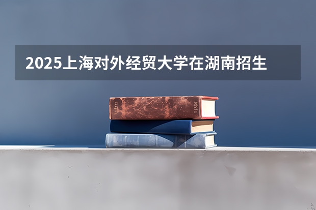 2025上海对外经贸大学在湖南招生计划 招生人数