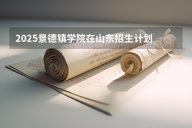 2025景德镇学院在山东招生计划 招生人数