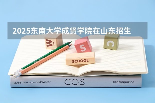 2025东南大学成贤学院在山东招生计划 招生人数