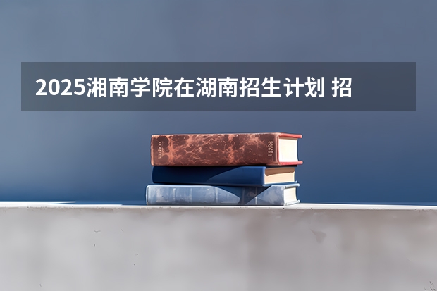 2025湘南学院在湖南招生计划 招生人数