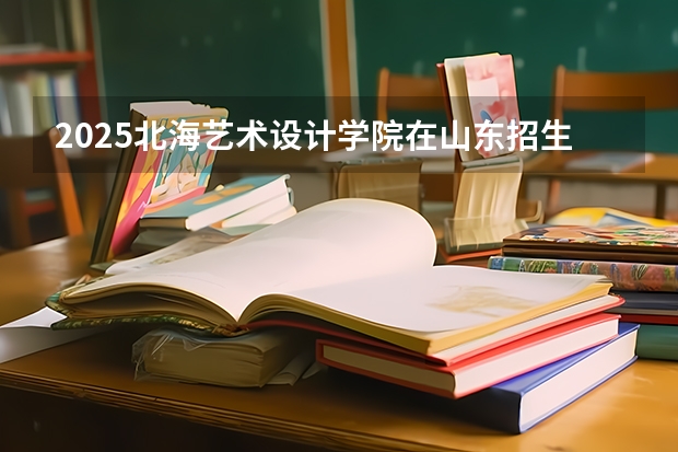 2025北海艺术设计学院在山东招生计划 招生人数