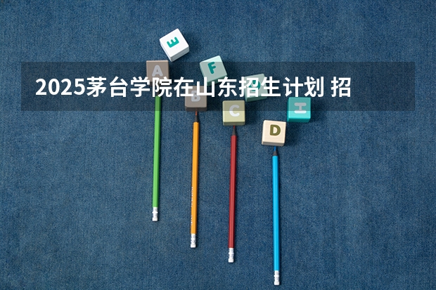2025茅台学院在山东招生计划 招生人数