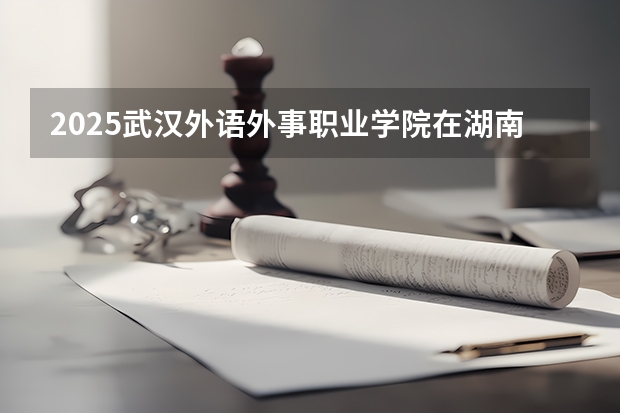 2025武汉外语外事职业学院在湖南招生计划 招生人数