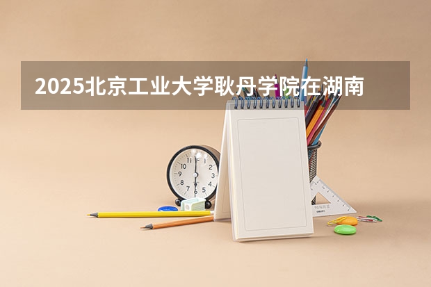 2025北京工业大学耿丹学院在湖南招生计划 招生人数