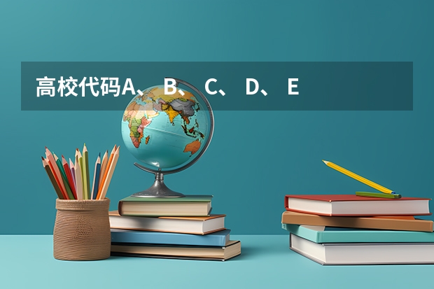 高校代码A、 B、 C、 D、 E的含义是什么？