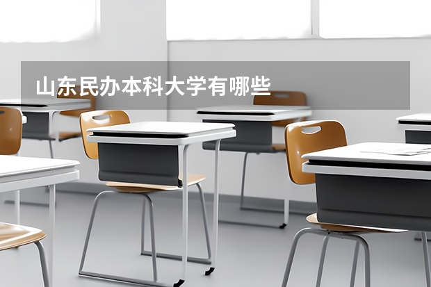 山东民办本科大学有哪些