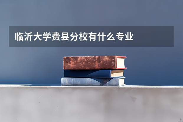 临沂大学费县分校有什么专业