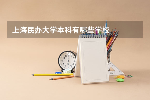 上海民办大学本科有哪些学校