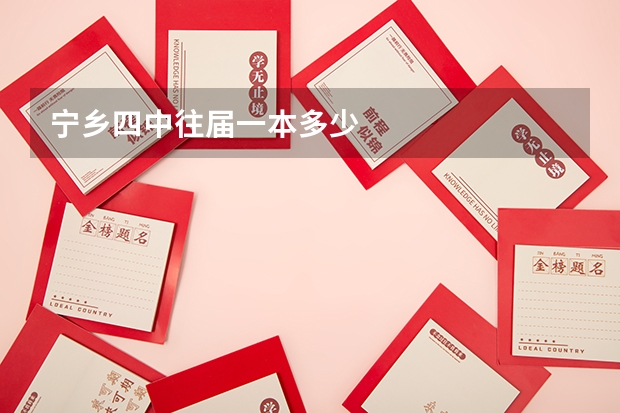 宁乡四中往届一本多少
