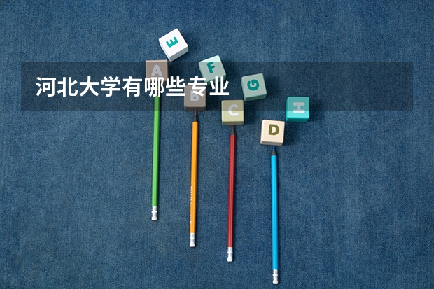 河北大学有哪些专业