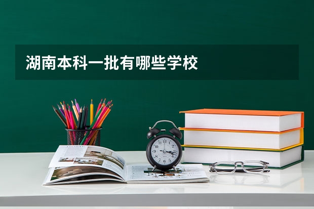 湖南本科一批有哪些学校