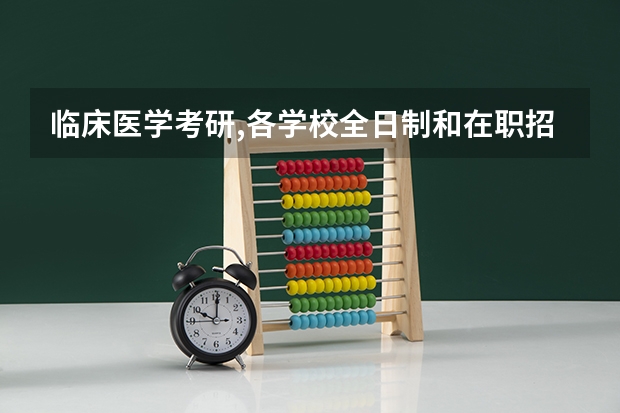 临床医学考研,各学校全日制和在职招生计划是分开的吗