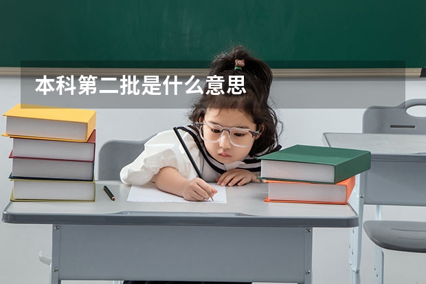 本科第二批是什么意思