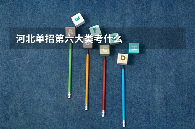 河北单招第六大类考什么