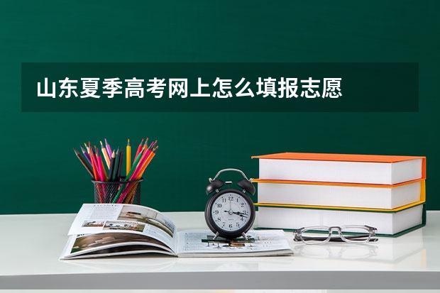 山东夏季高考网上怎么填报志愿