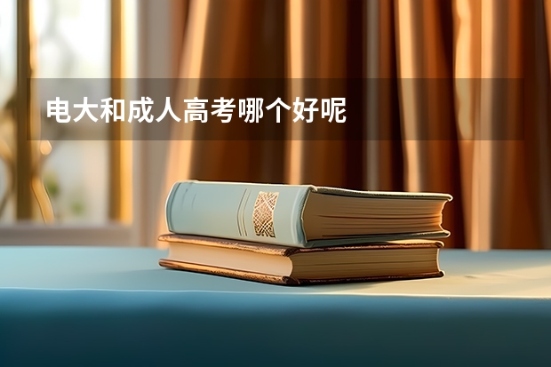 电大和成人高考哪个好呢