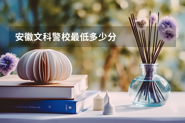 安徽文科警校最低多少分