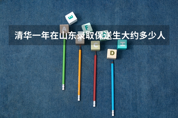 清华一年在山东录取保送生大约多少人?