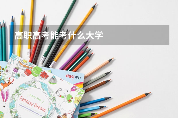 高职高考能考什么大学