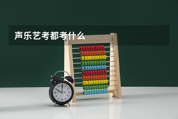 声乐艺考都考什么