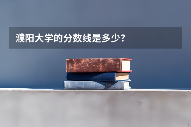 濮阳大学的分数线是多少？