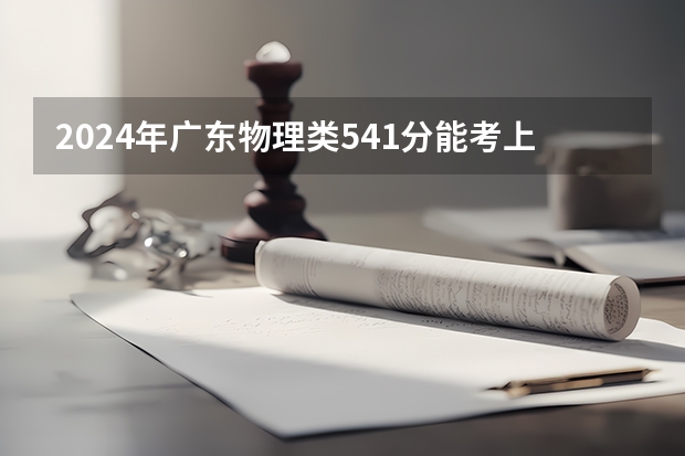 2024年广东物理类541分能考上什么大学?