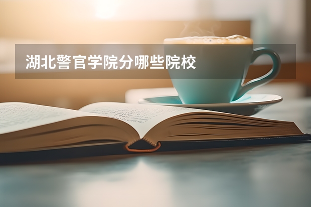 湖北警官学院分哪些院校