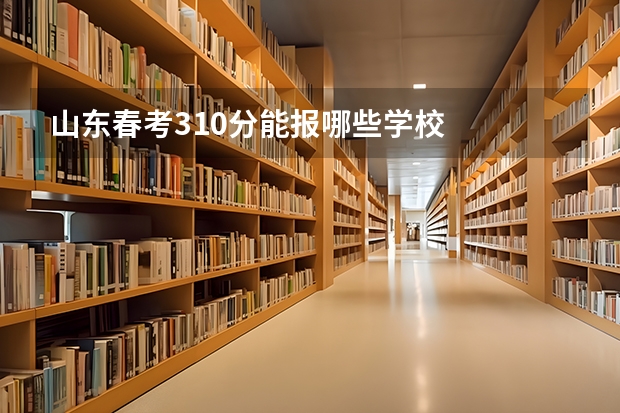 山东春考310分能报哪些学校