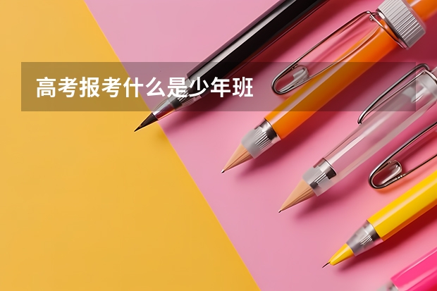 高考报考什么是少年班