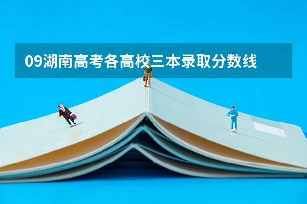 09湖南高考各高校三本录取分数线.. 时珍学院是二本还是三本