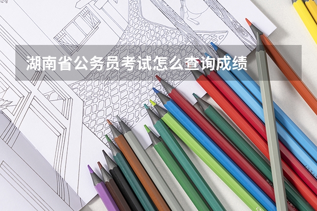 湖南省公务员考试怎么查询成绩