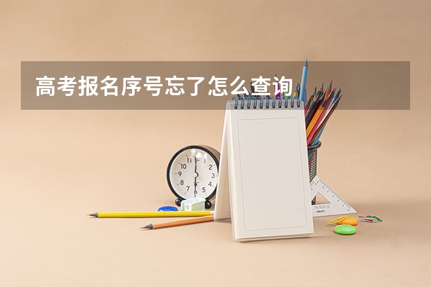 高考报名序号忘了怎么查询