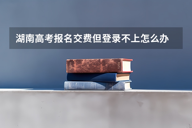 湖南高考报名交费但登录不上怎么办