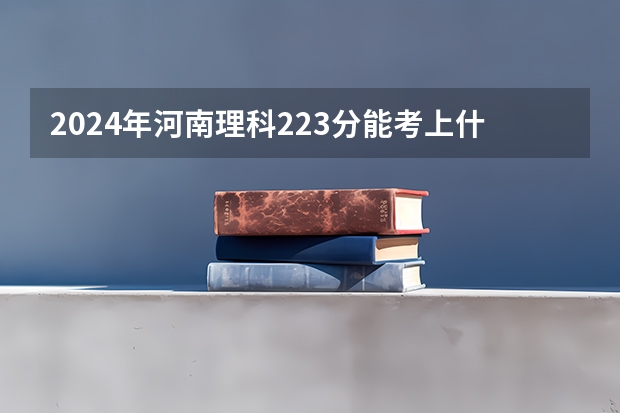 2024年河南理科223分能考上什么大学？