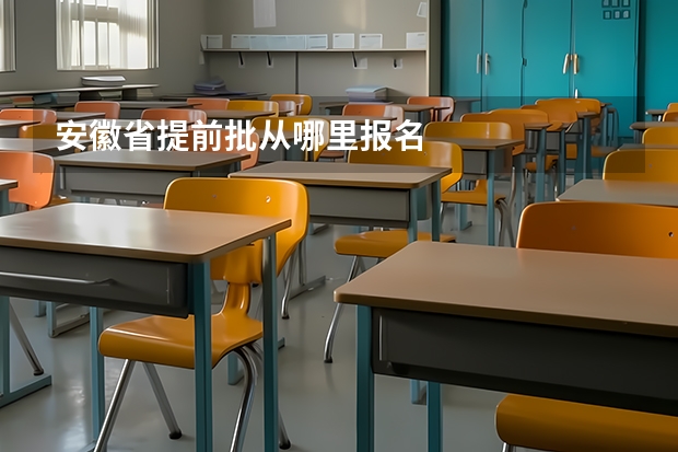 安徽省提前批从哪里报名