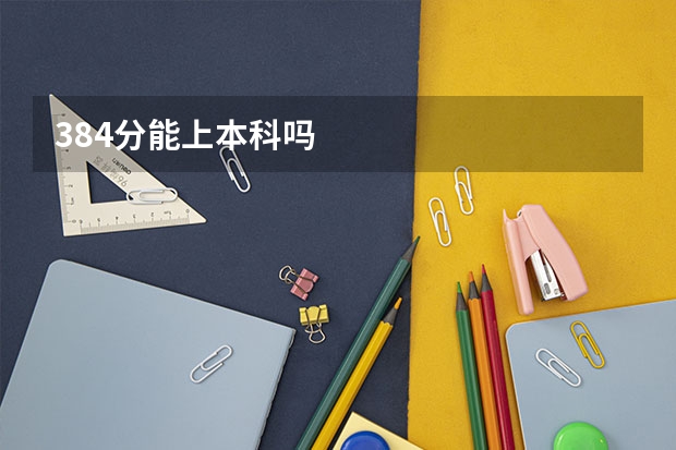 384分能上本科吗