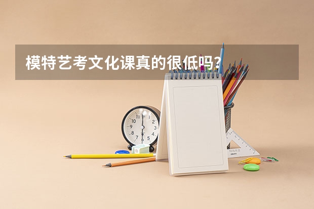模特艺考文化课真的很低吗?
