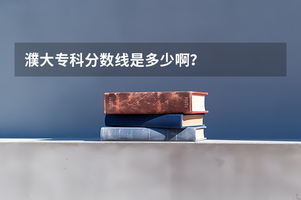 濮大专科分数线是多少啊?