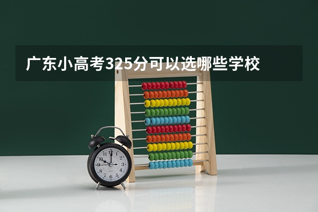 广东小高考325分可以选哪些学校