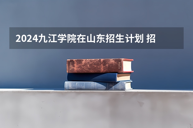 2024九江学院在山东招生计划 招生人数
