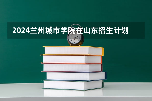 2024兰州城市学院在山东招生计划 招生人数
