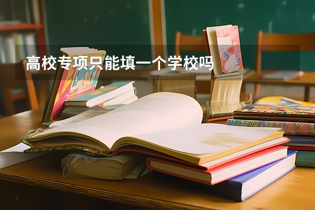 高校专项只能填一个学校吗