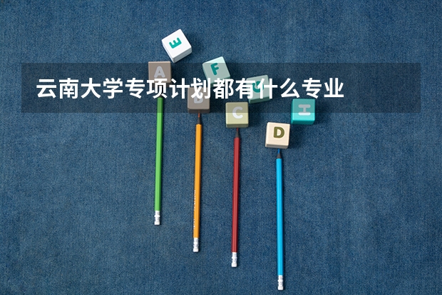云南大学专项计划都有什么专业