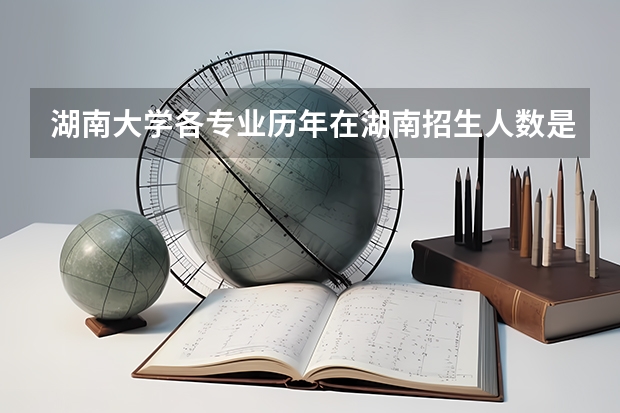 湖南大学各专业历年在湖南招生人数是多少