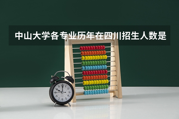 中山大学各专业历年在四川招生人数是多少